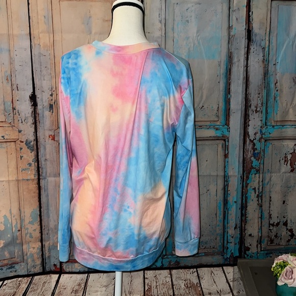 *SOLD Boutique tie dye - mineral dye “MAMA” long sleeved thin sweatshirt sz M - Picture 4 of 7